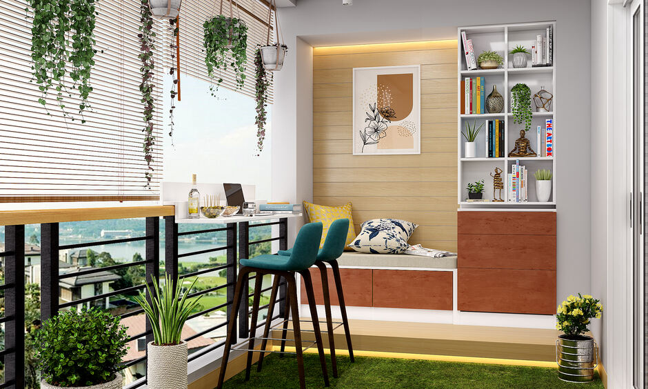 A Space Saving Bookshelf With Hidden Bar Unit