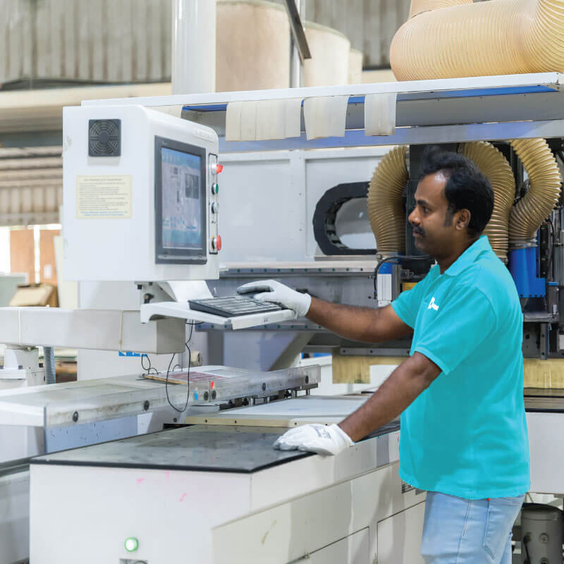 DesignCafe in-house factory equipped with German machinery