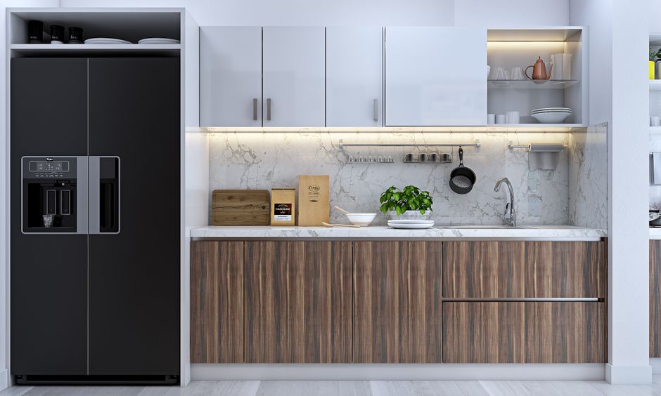 Kitchen design in modern 3 bhk house interior