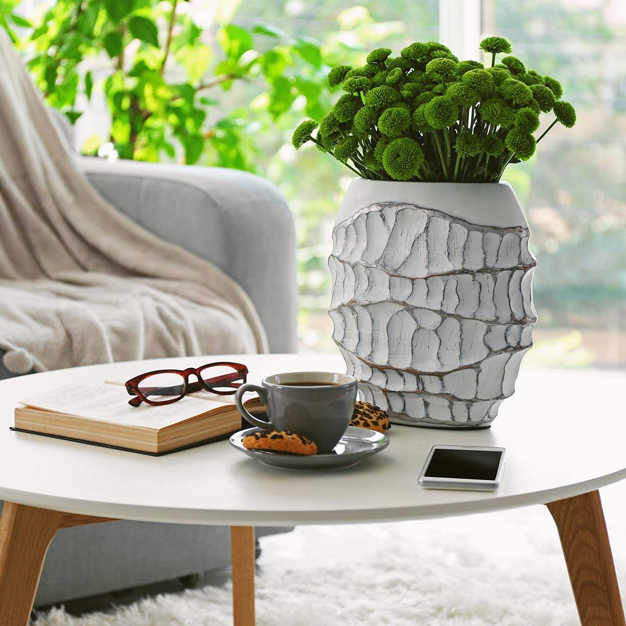 Living room interior design with complemneting coffee table