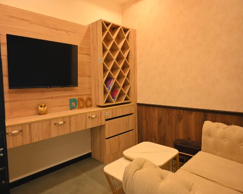 Living room design displayed in gurugram studio centre