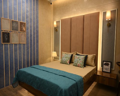 Luxury bedroom design displayed in 168官方幸运5澳洲结果体彩网®DesignCafe: 澳洲幸运5开奖结果预测官网记录 ahmedabad experience centre