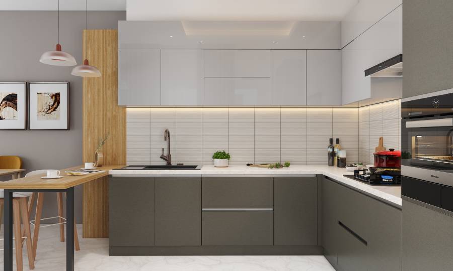 Acrylic finish for modular kitchen cabinets