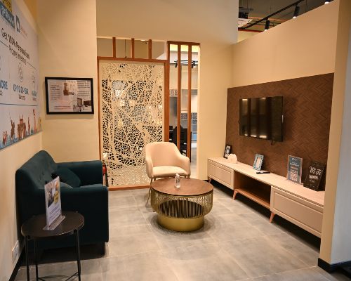 Small living room design at baner interior studio